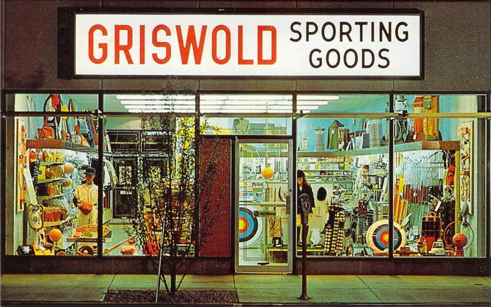 Griswold Sporting Goods - Old Post Card